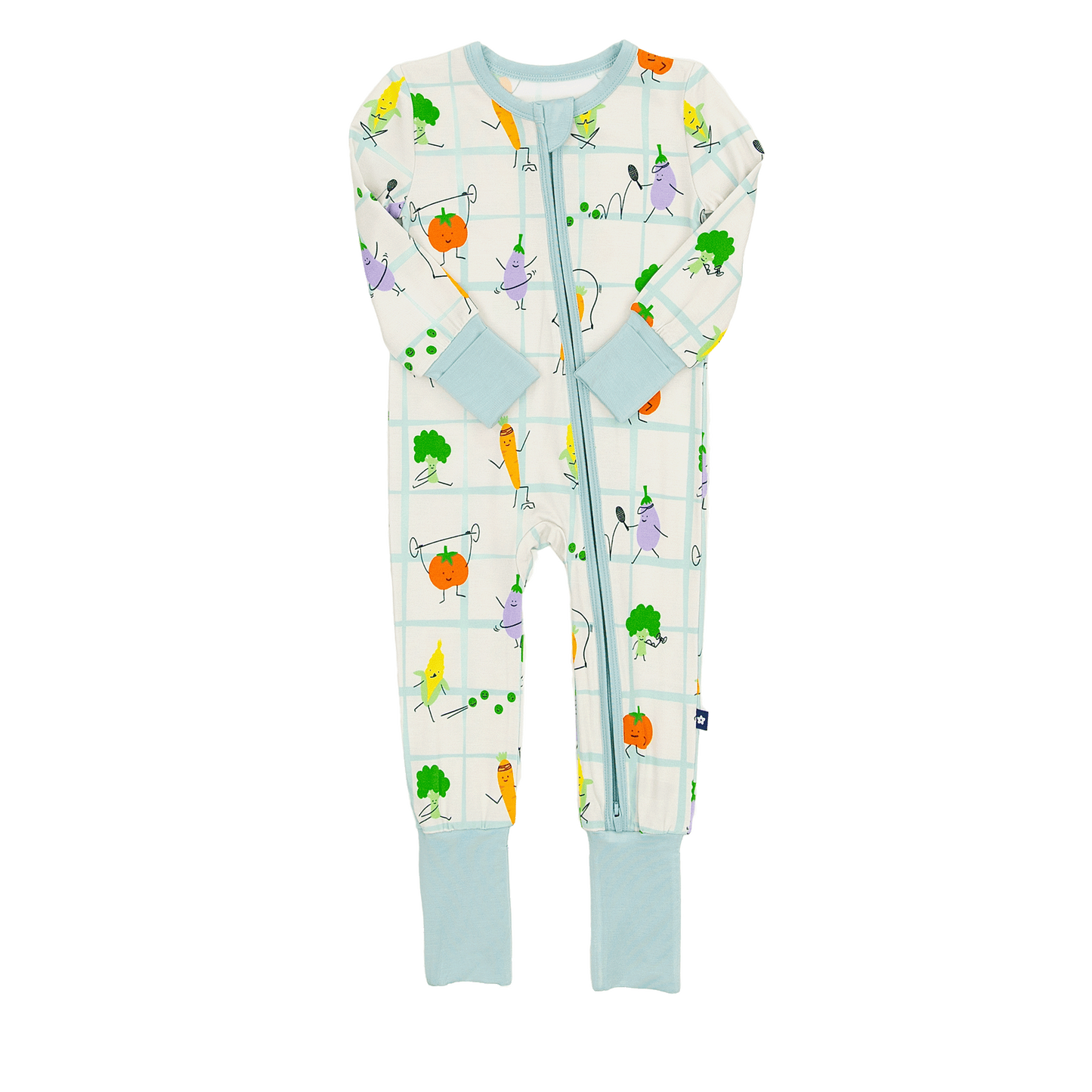 Convertible Footed Romper in Veggie Patch Parade