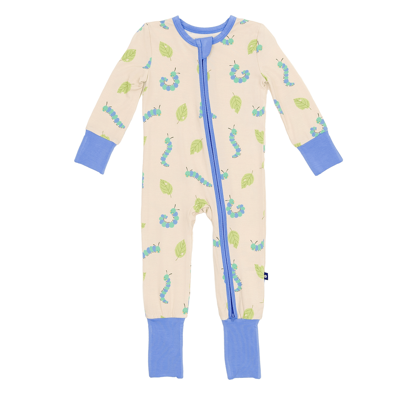 Convertible Footed Romper in Caterpillar Crew