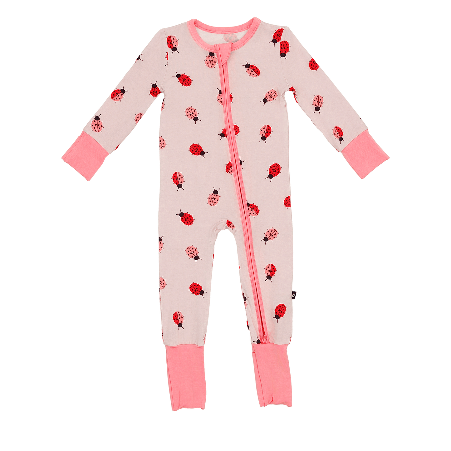 Convertible Footed Romper in Ladybug Lane