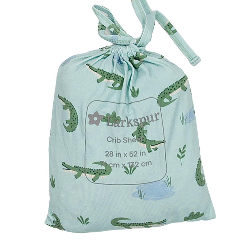 Crib Sheet in Croc and Roll