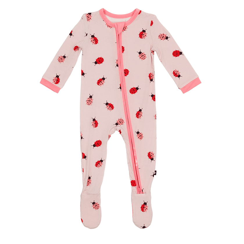 Zip Footie in Ladybug Lane