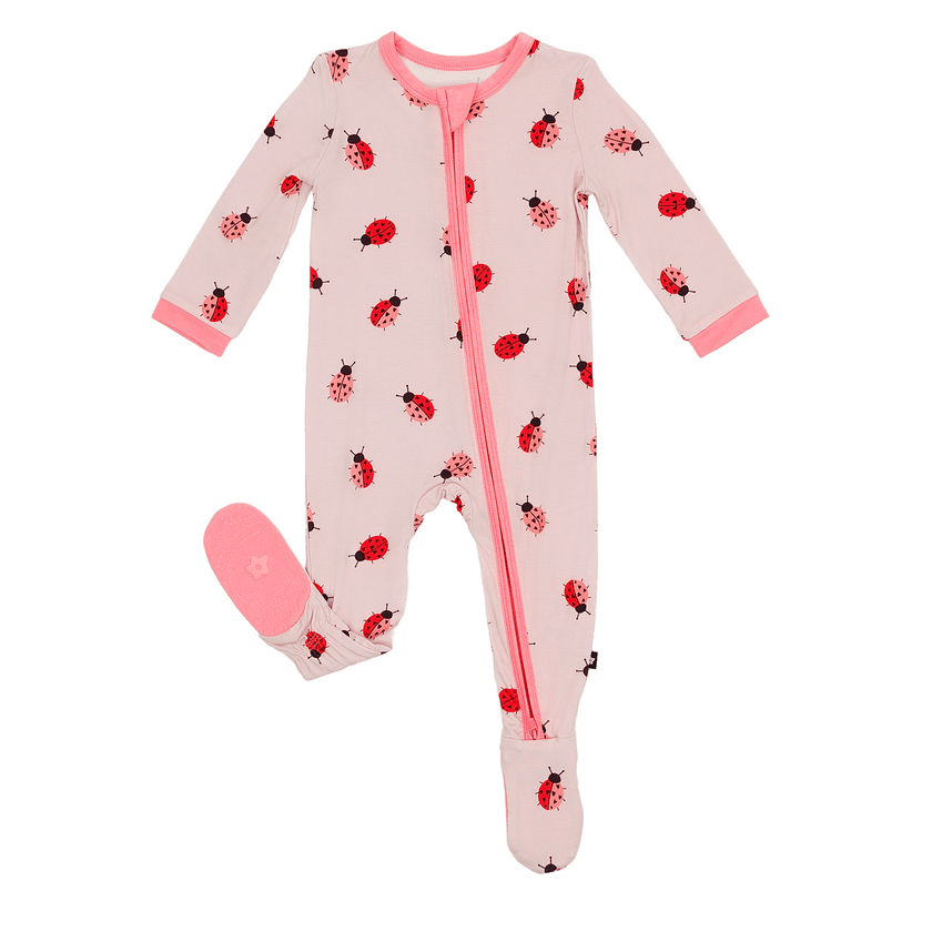 Zip Footie in Ladybug Lane