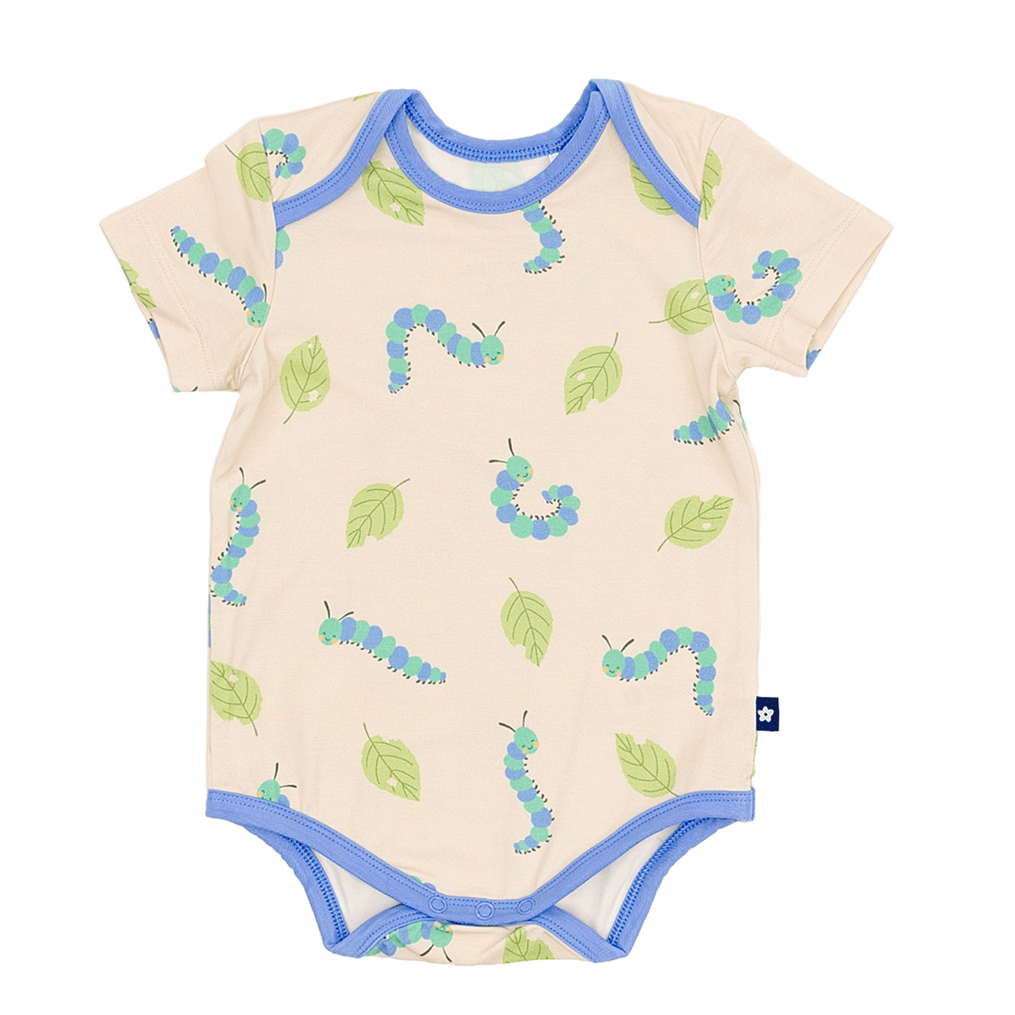 Short Sleeve Bodysuit in Caterpillar Crew