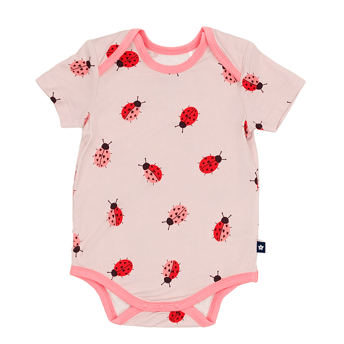 Short Sleeve Bodysuit in Ladybug Lane