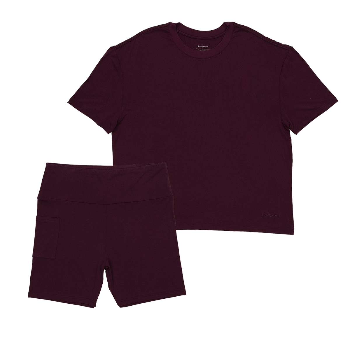 Women's Biker Short Set in Mulberry Kiss