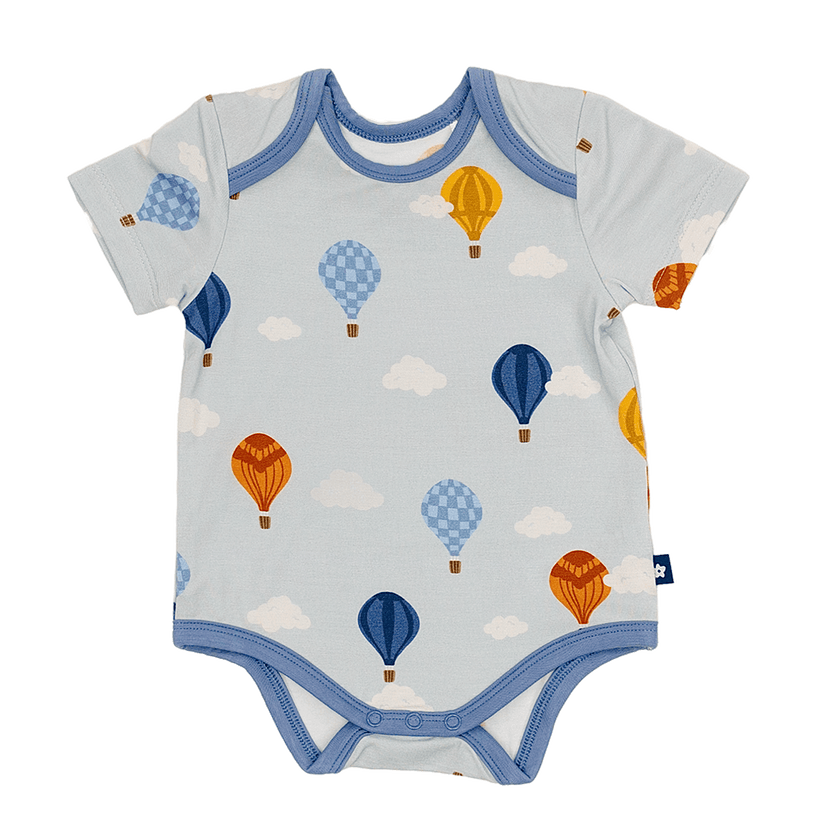 Short Sleeve Bodysuit in Hot Air Balloons