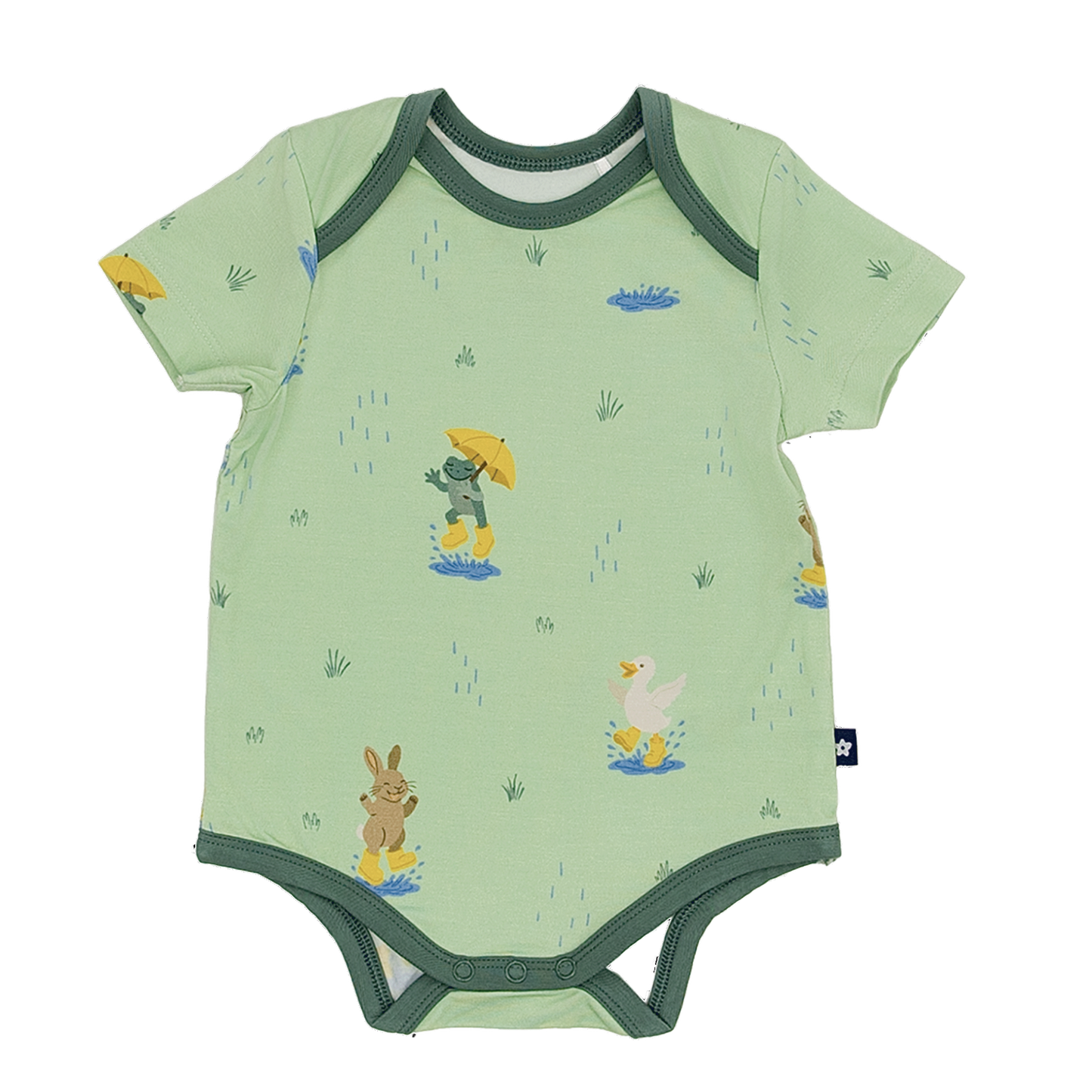 Short Sleeve Bodysuit in Puddle Jumpers
