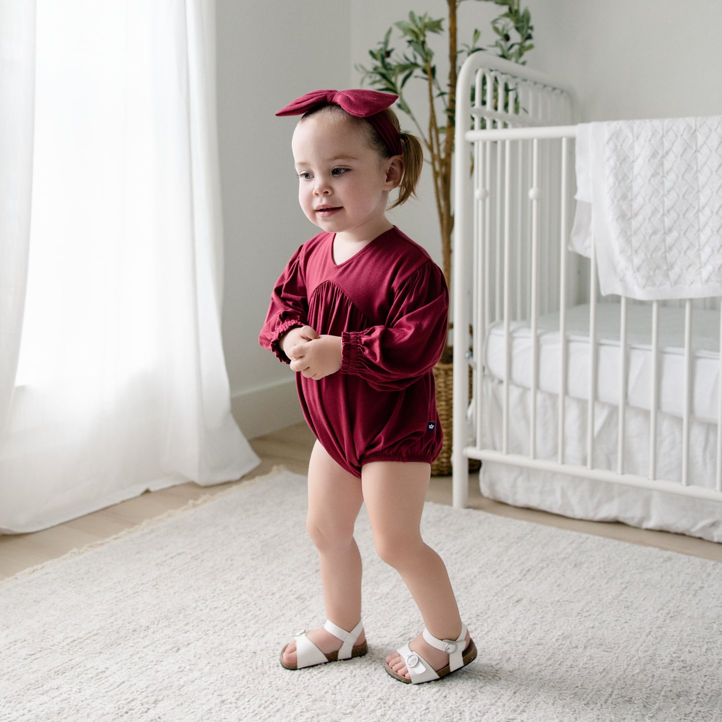 Bubble Romper in Crimson Canter