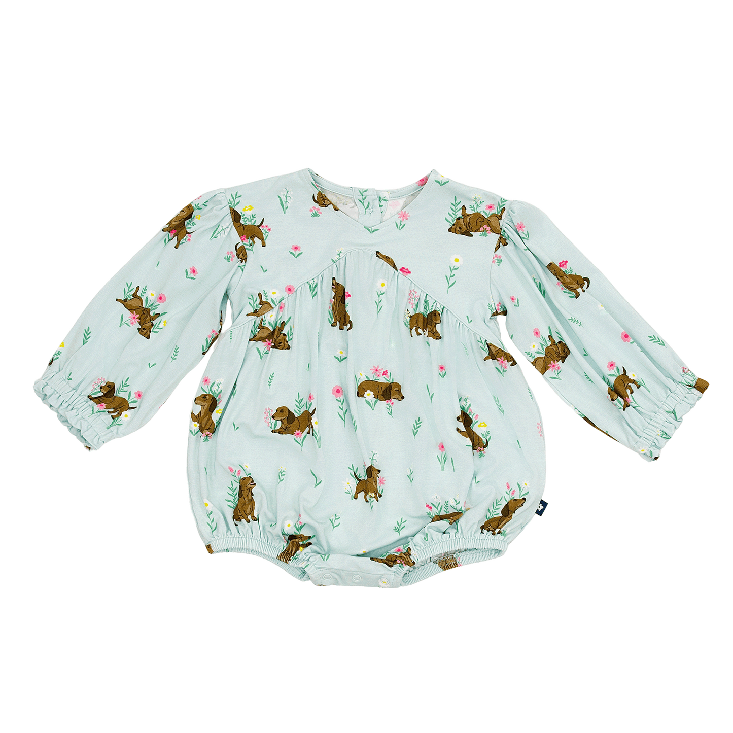 Bubble Romper in Dachshund Garden