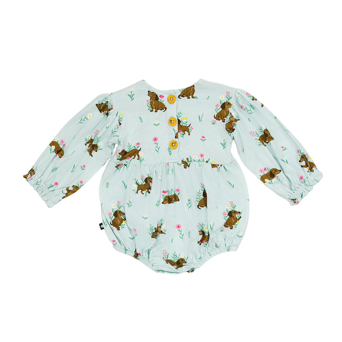 Bubble Romper in Dachshund Garden
