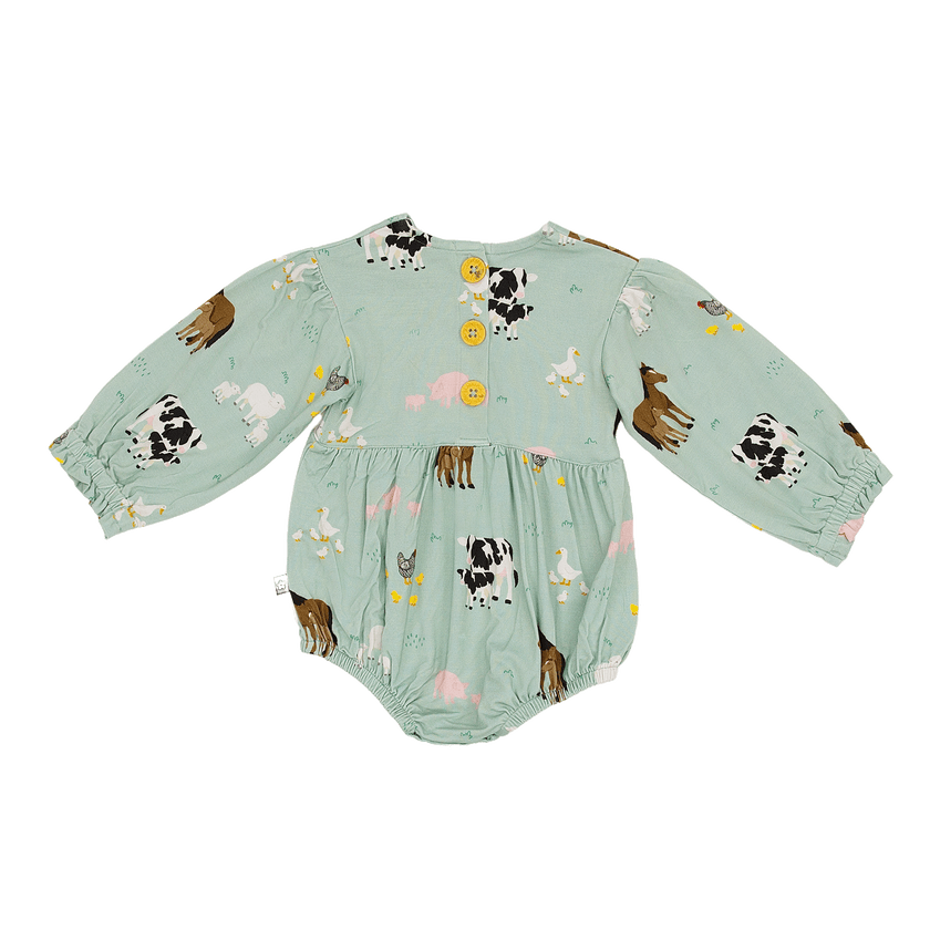 Bubble Romper in Farm Animals