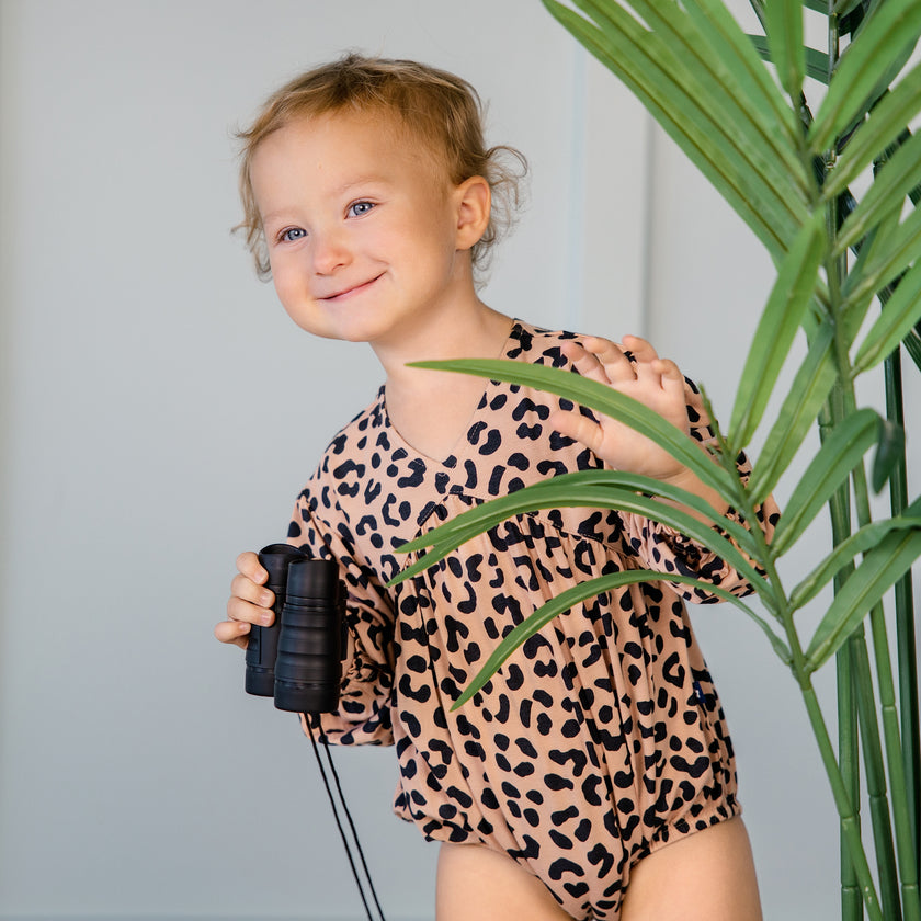 Bubble Romper in Leopard