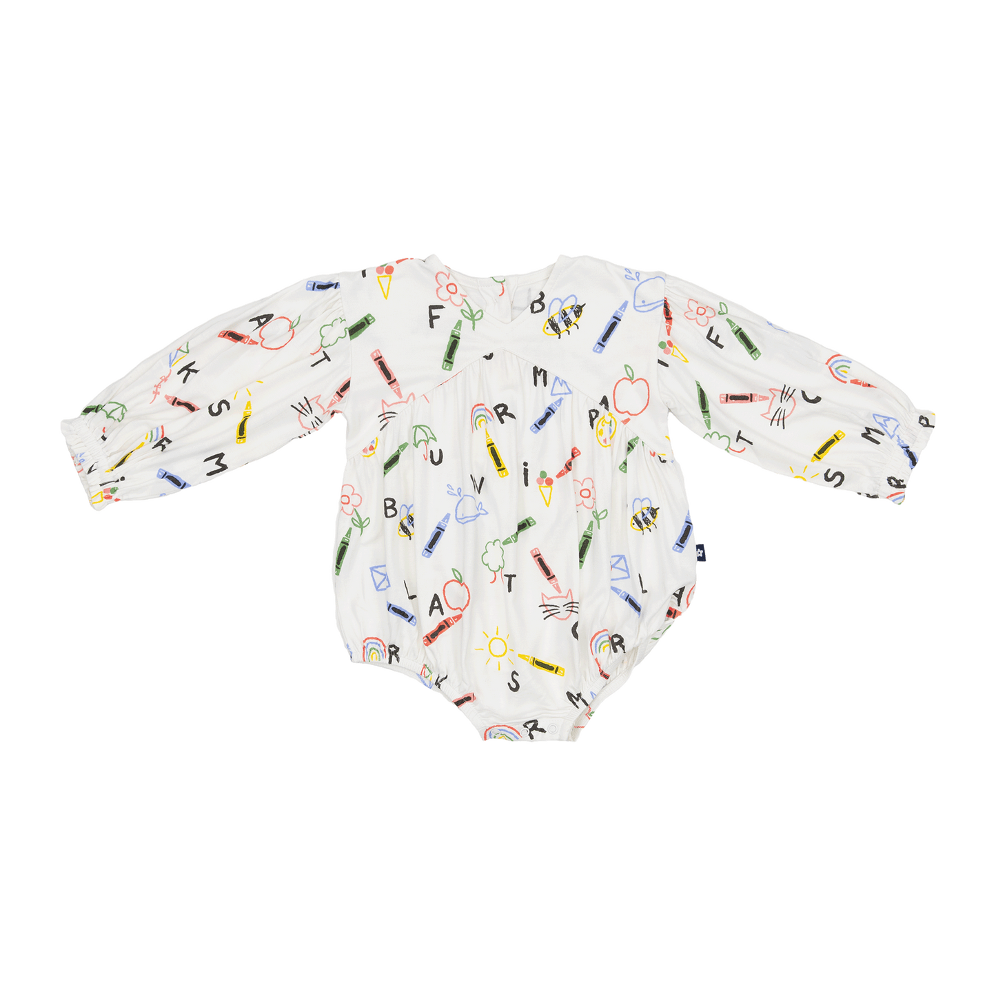 Bubble Romper in Lively Letters