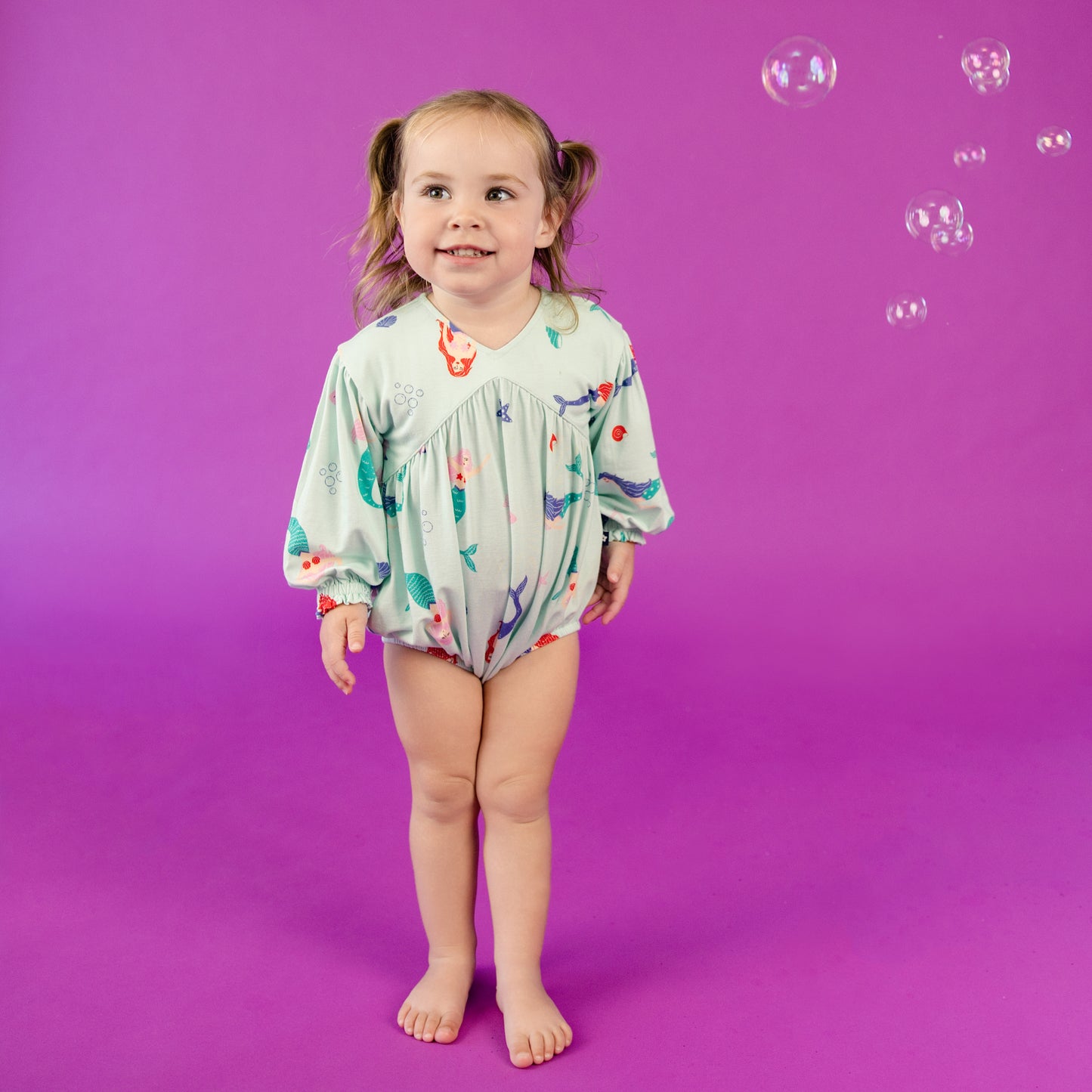 Bubble Romper in Mermaids