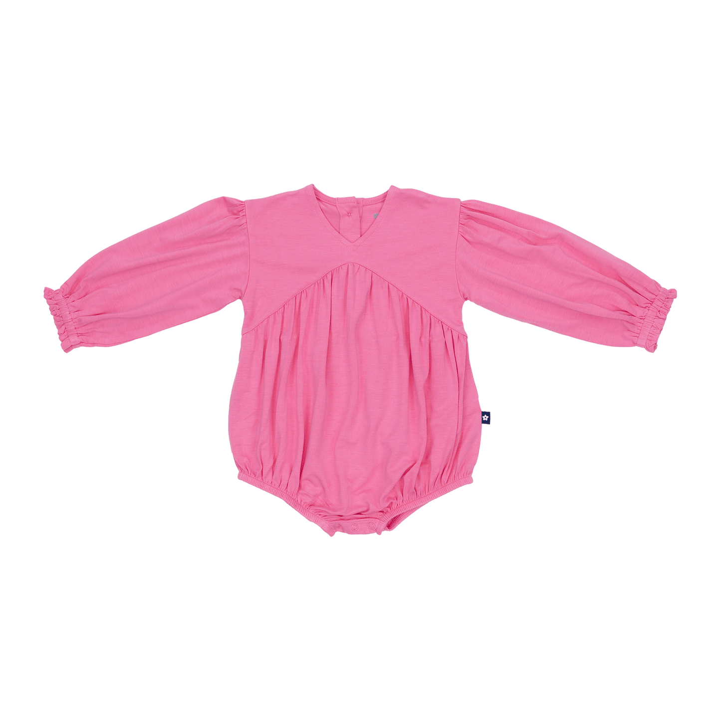 Bubble Romper in Pawprint Petal