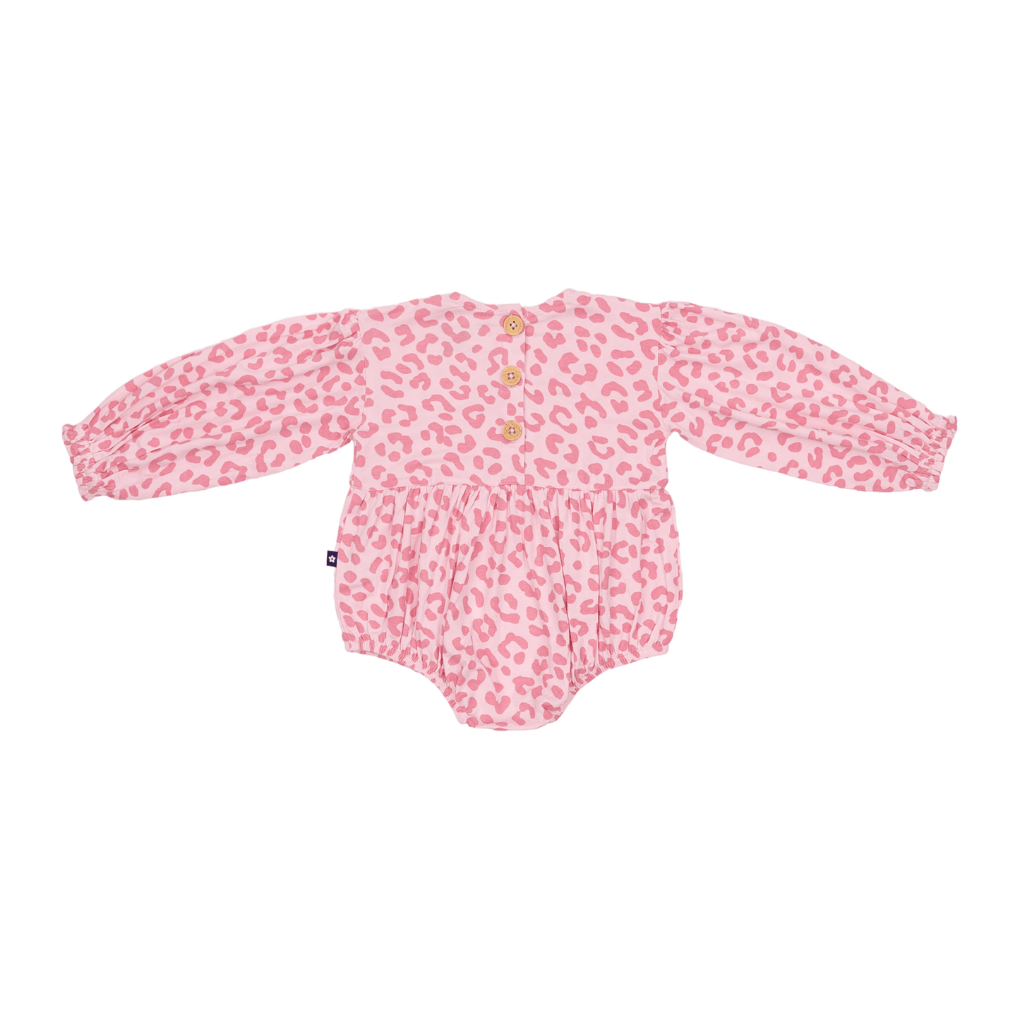 Bubble Romper in Pink Leopard