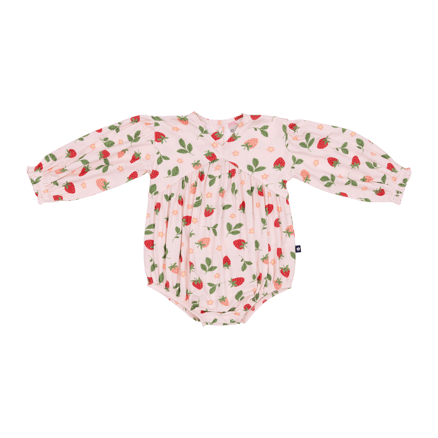 Bubble Romper in Strawberry Fields