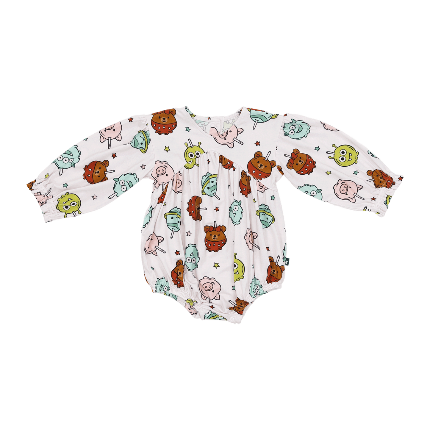 Bubble Romper in Sweet Squad