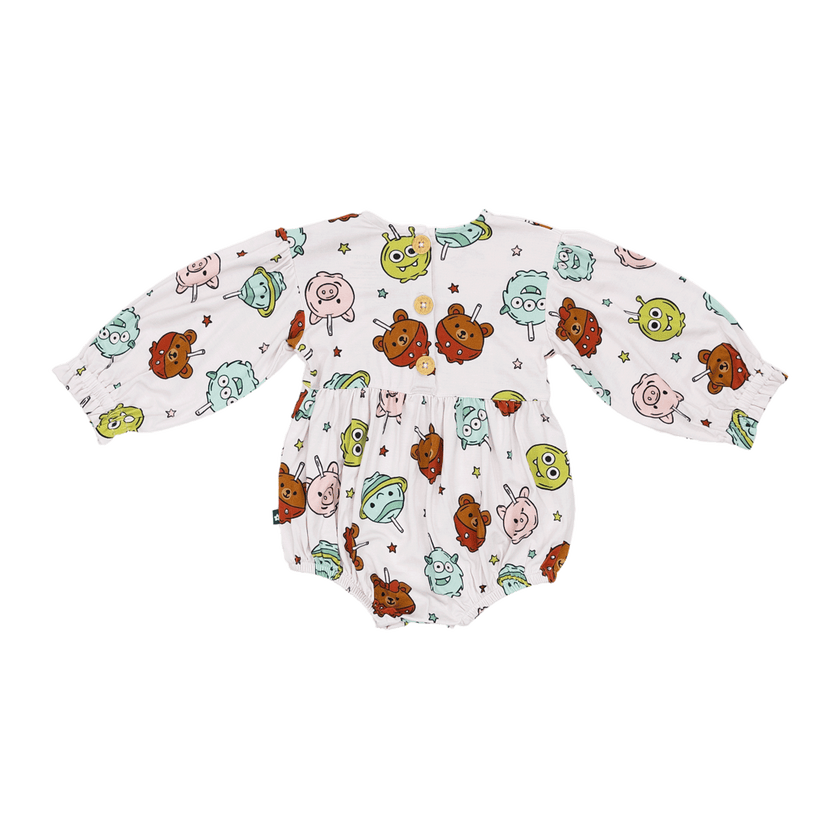 Bubble Romper in Sweet Squad