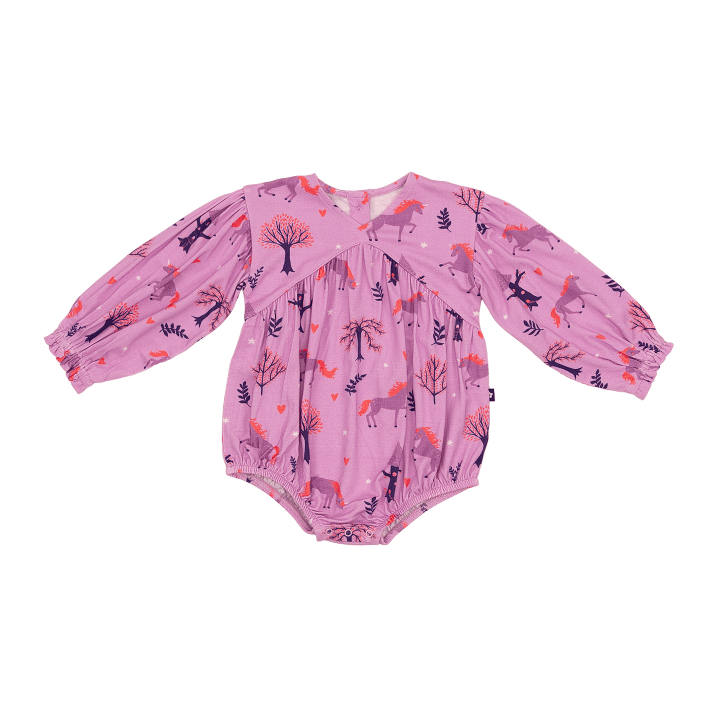 Bubble Romper in Unicorns
