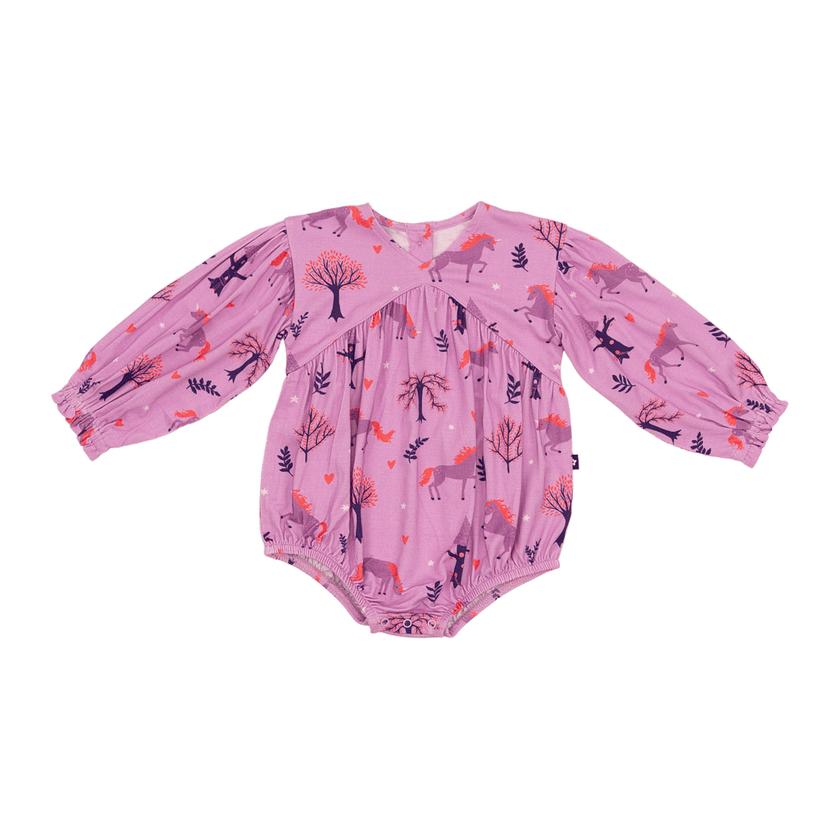 Bubble Romper in Unicorns