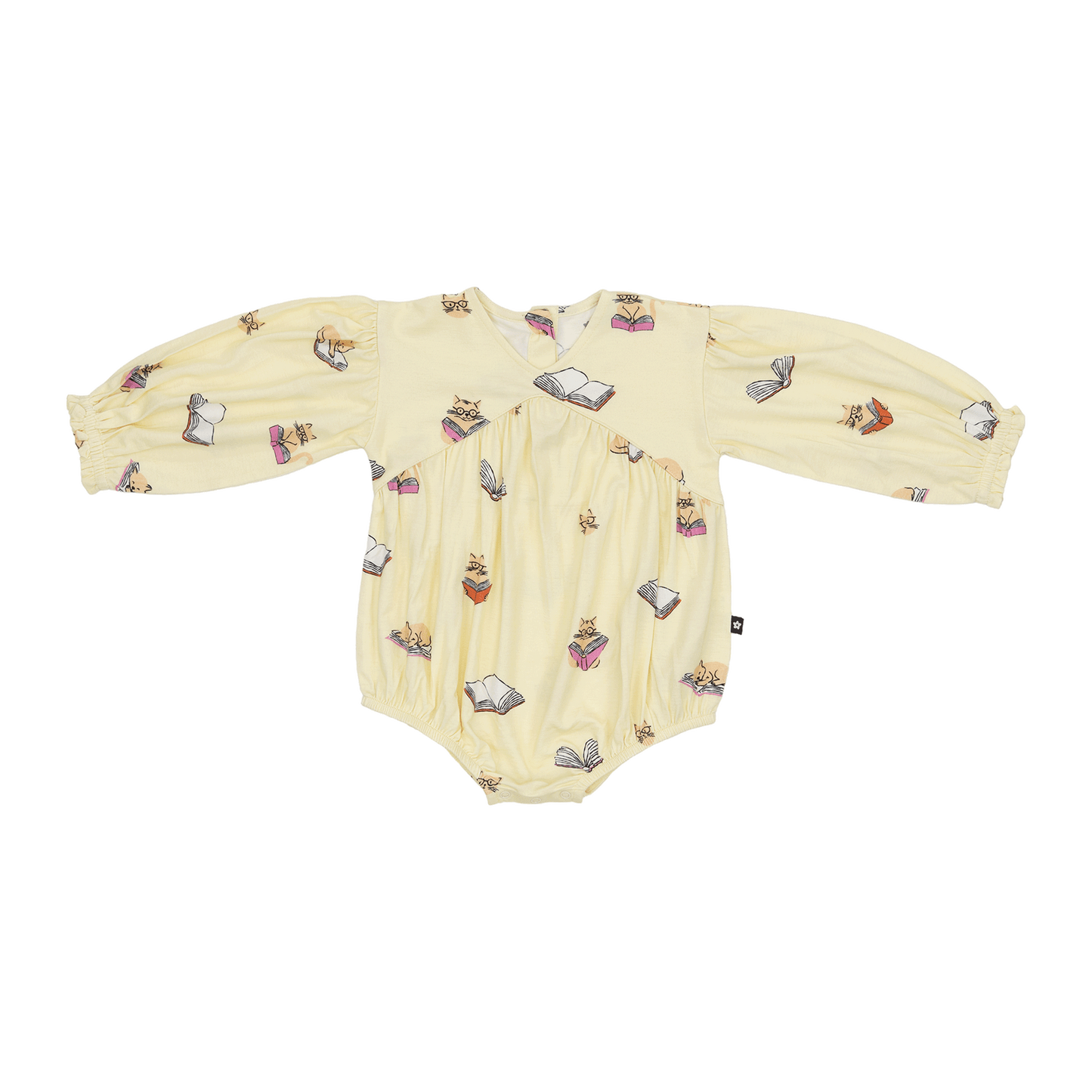 Bubble Romper in Whiskers and Words