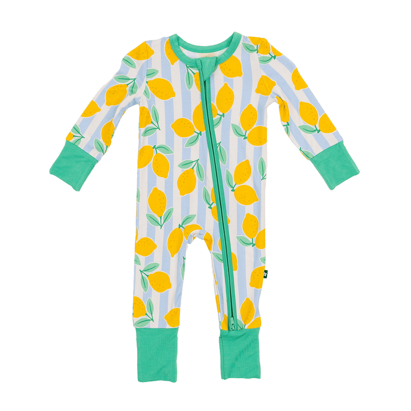 Convertible Footed Romper in Lemonade