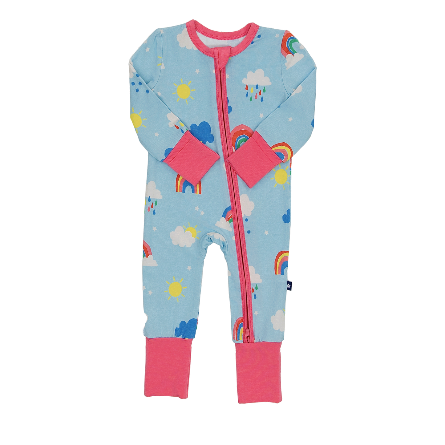 Convertible Footed Romper in Moody Weather