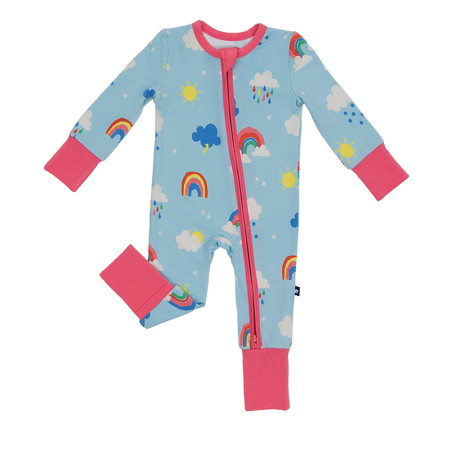 Convertible Footed Romper in Moody Weather