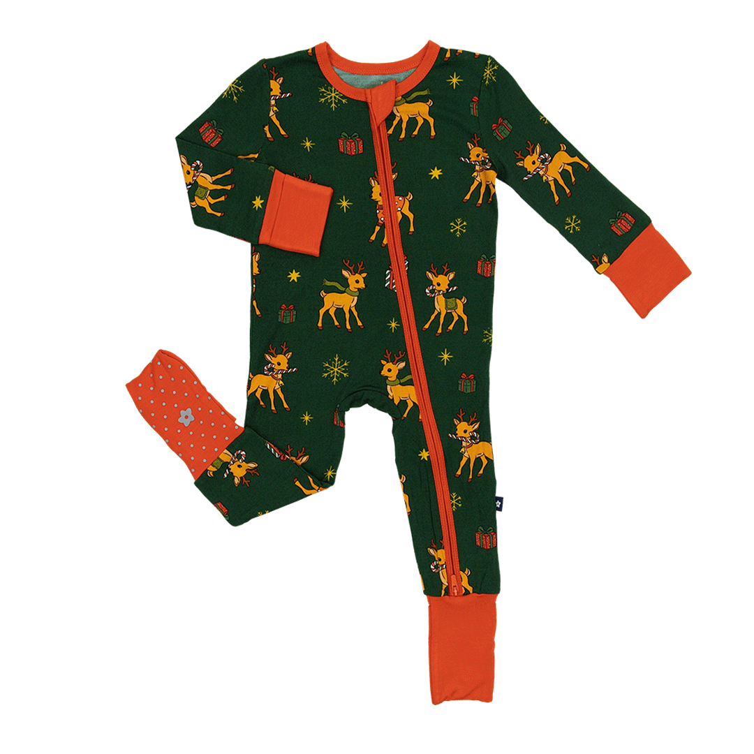 Convertible Footed Romper in Oh Dear!