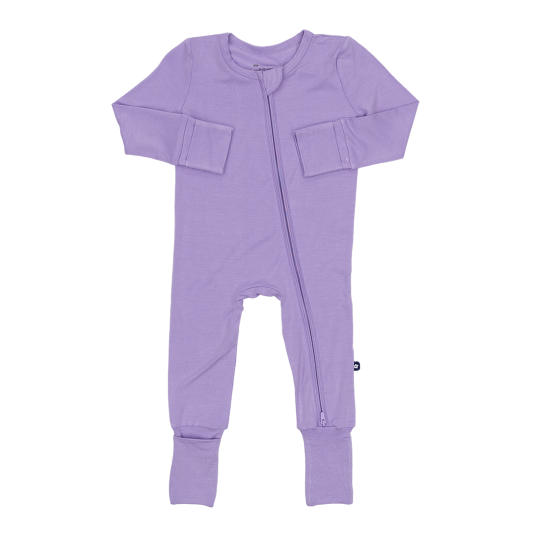 Convertible Footed Romper in Plum Pudding