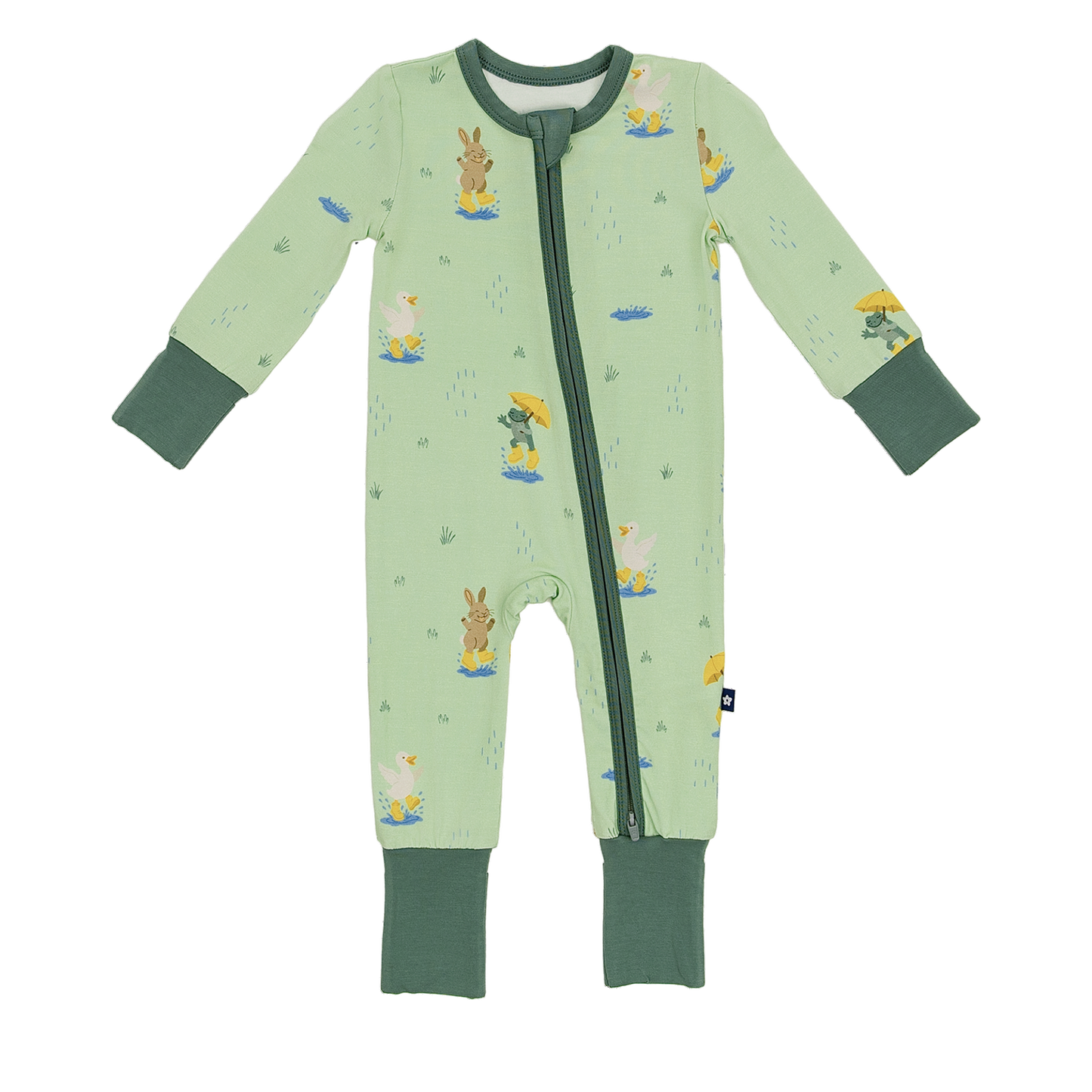 Convertible Footed Romper in Puddle Jumpers