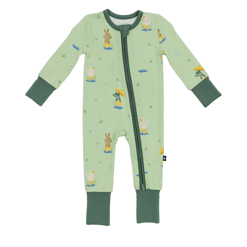 Convertible Footed Romper in Puddle Jumpers