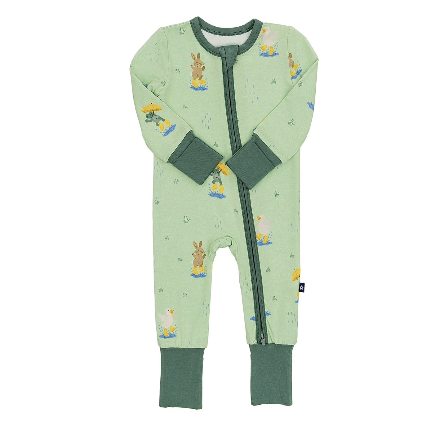Convertible Footed Romper in Puddle Jumpers