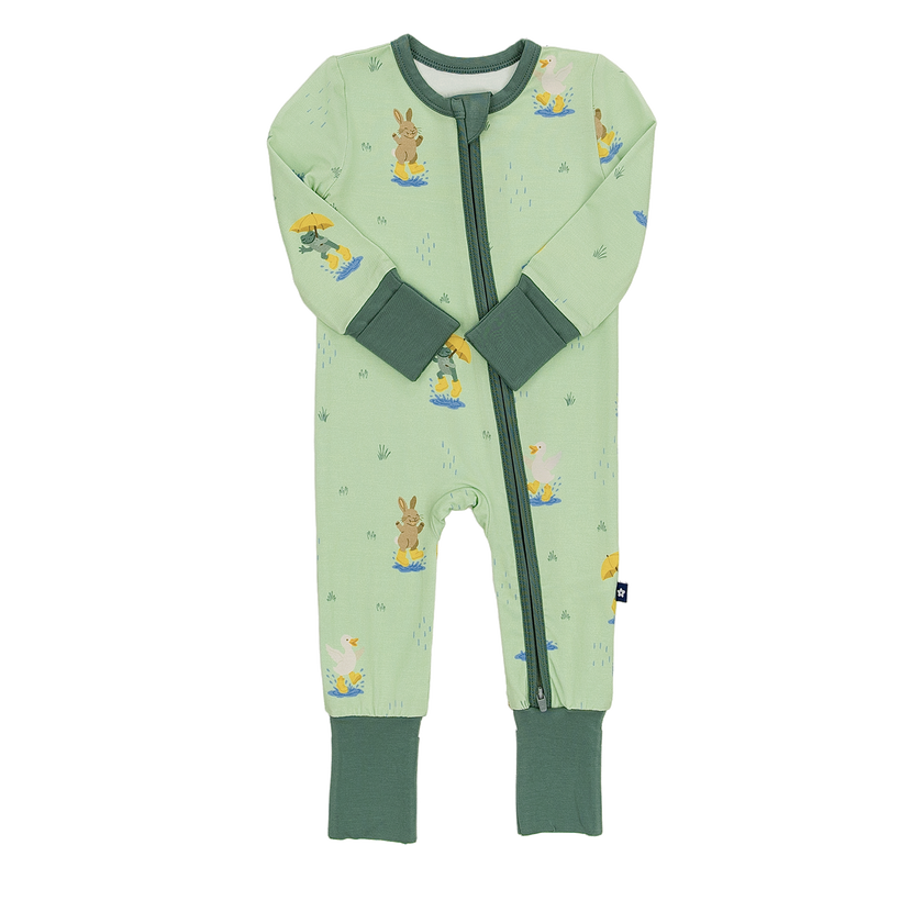 Convertible Footed Romper in Puddle Jumpers