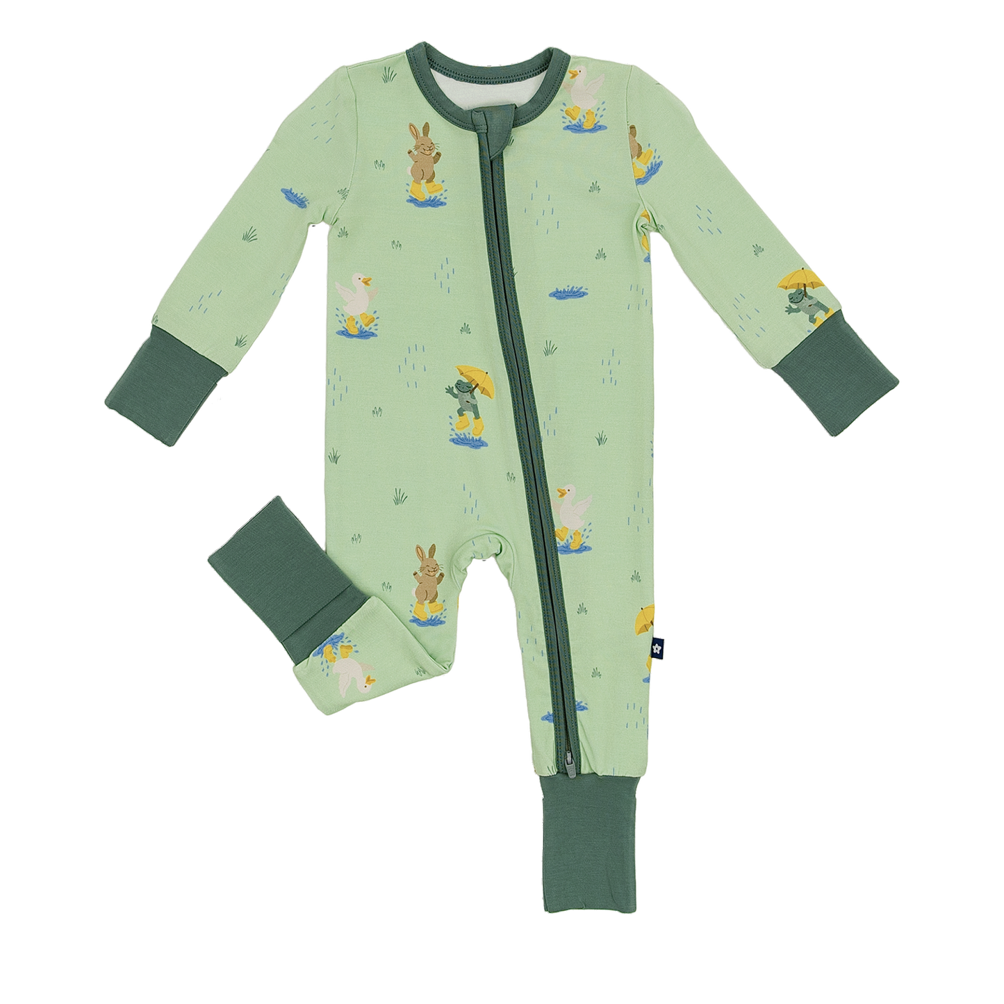 Convertible Footed Romper in Puddle Jumpers
