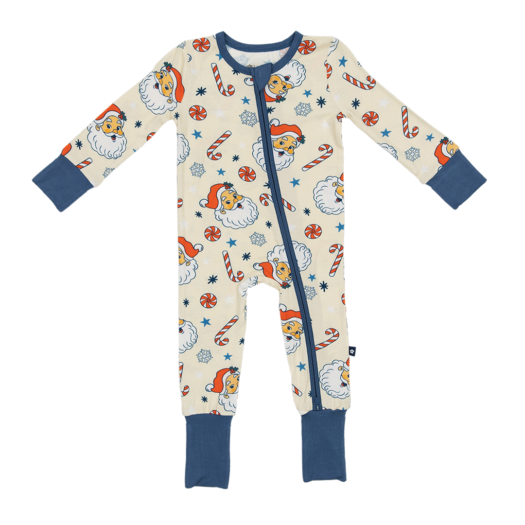 Convertible Footed Romper in Santa's Sleigh