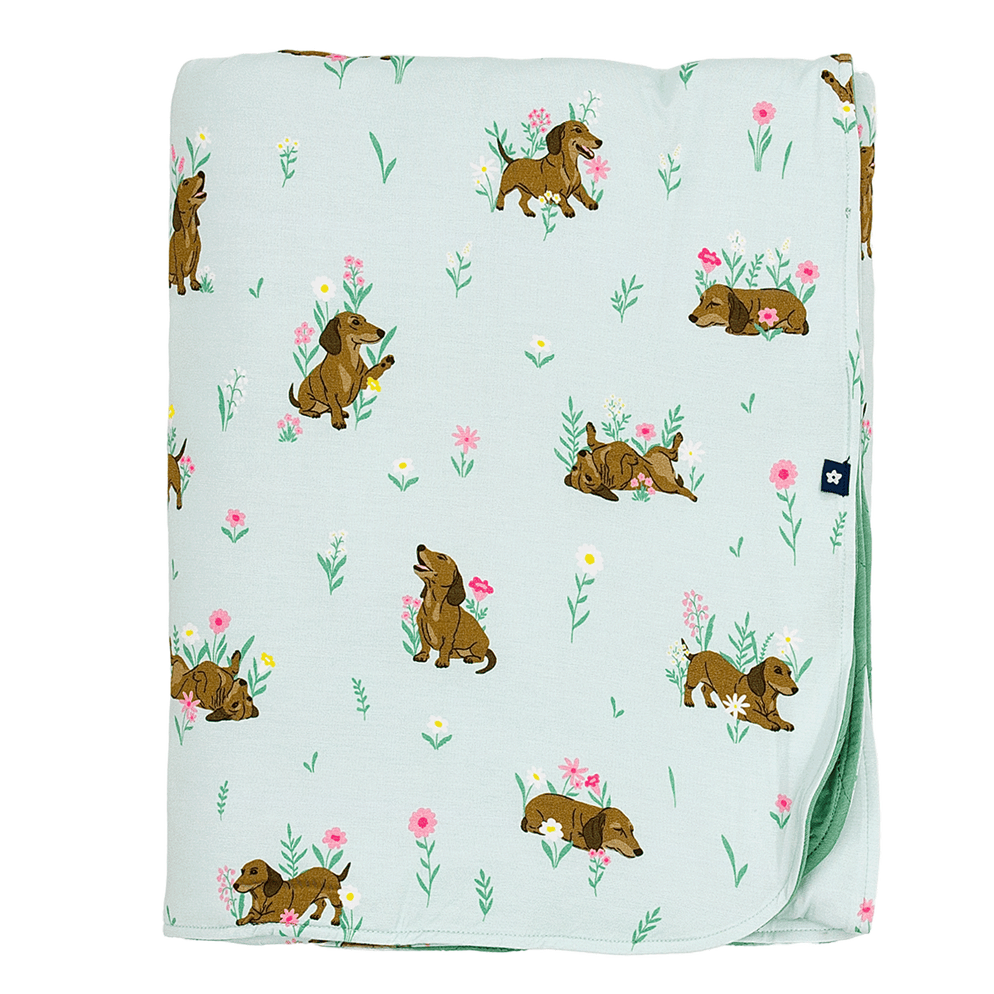 Cozy Toddler Blanket in Dachshund Garden 1.0 TOG