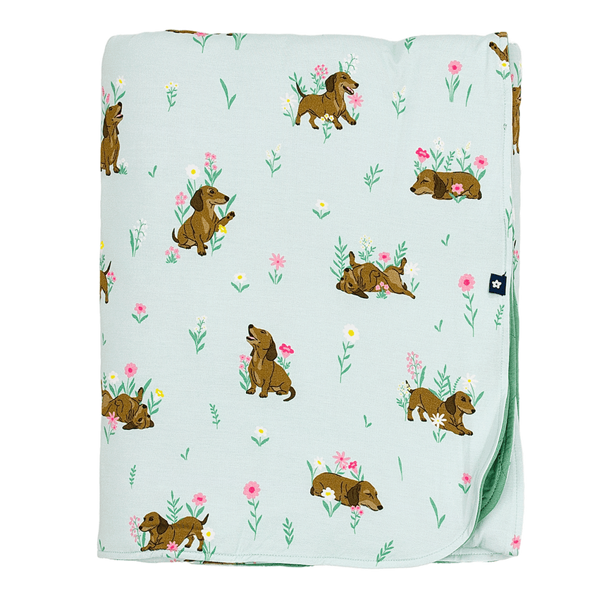 Cozy Youth Blanket in Dachshund Garden 2.5 TOG