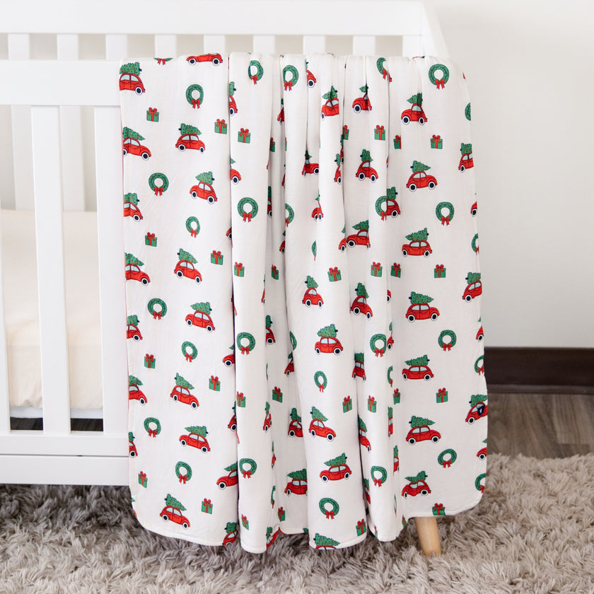 Cozy Blanket in Jingle Cars