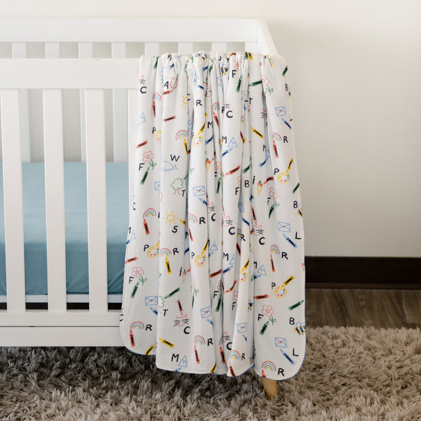 Cozy Blanket in Lively Letters