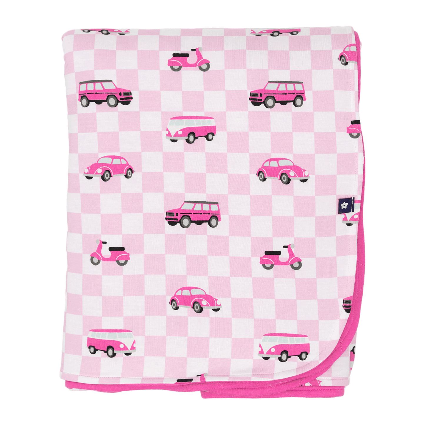 Cozy Blanket in Pink Wheels