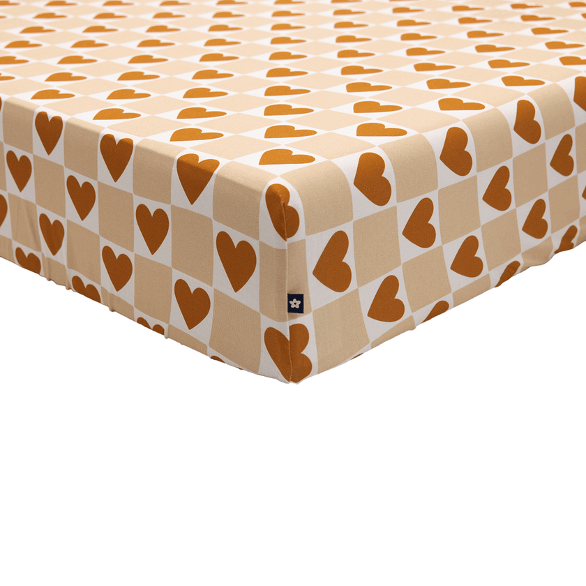 Crib Sheet in Heart of Gold