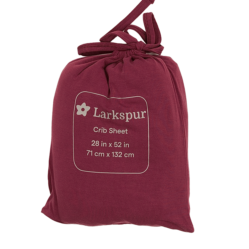 Crib Sheet in Burgundy