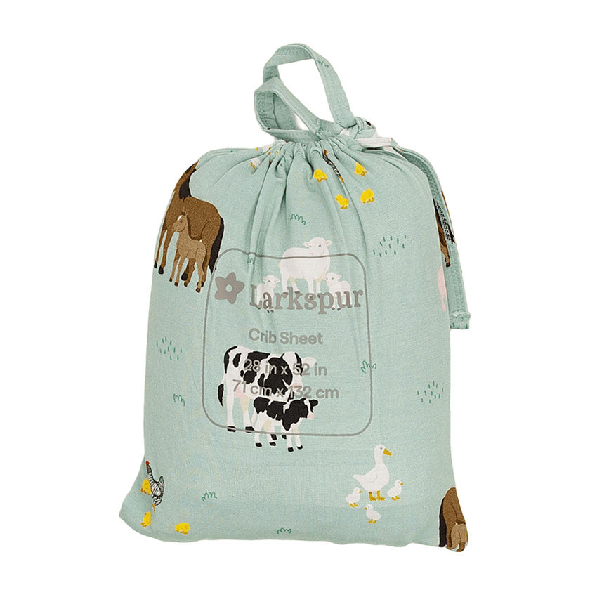 Crib Sheet in Farm Animals