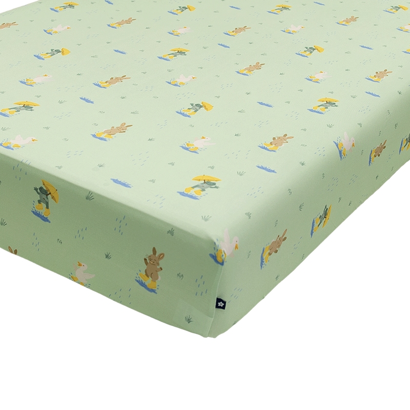 Crib Sheet in Puddle Jumpers