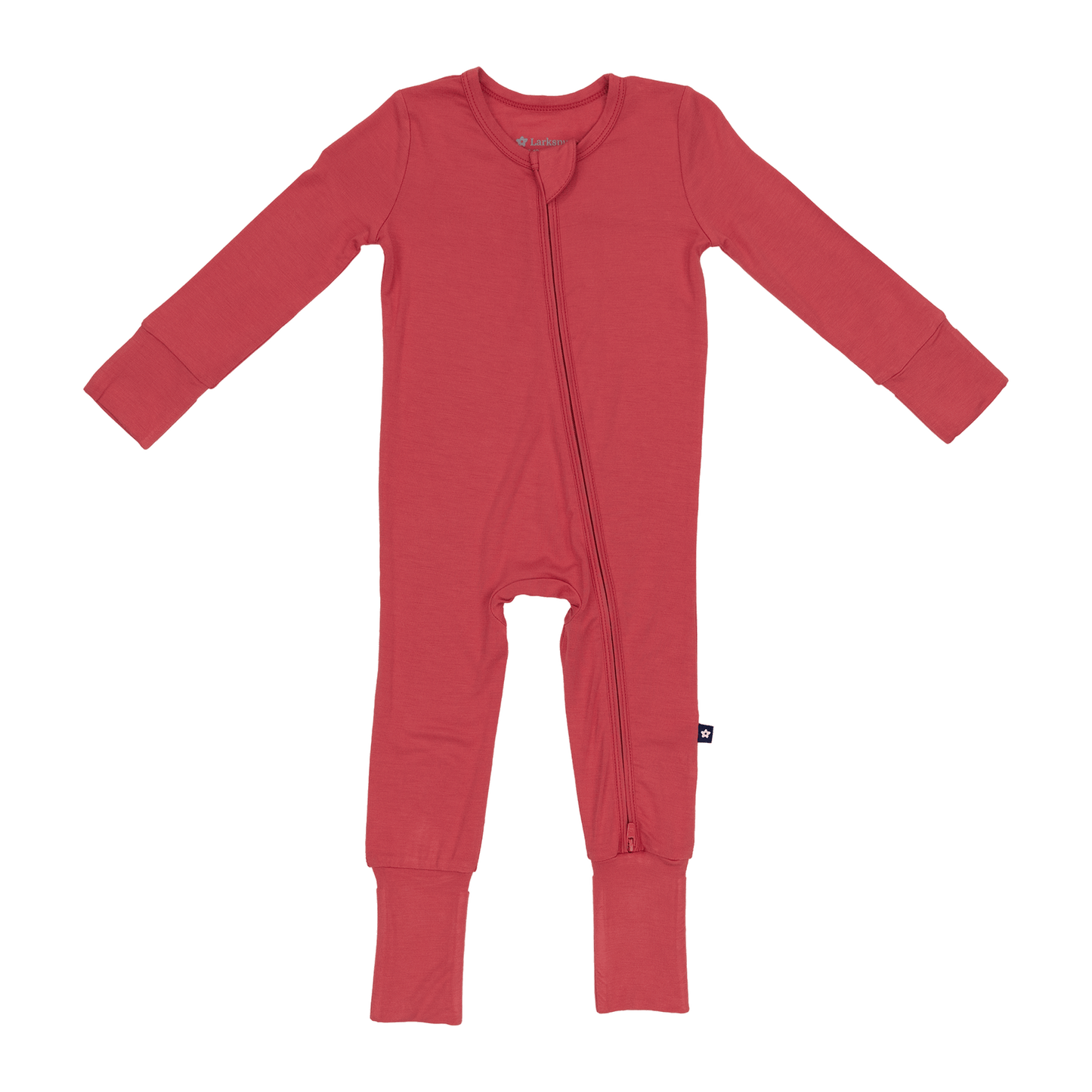 Convertible Footed Romper in Berry Kiss