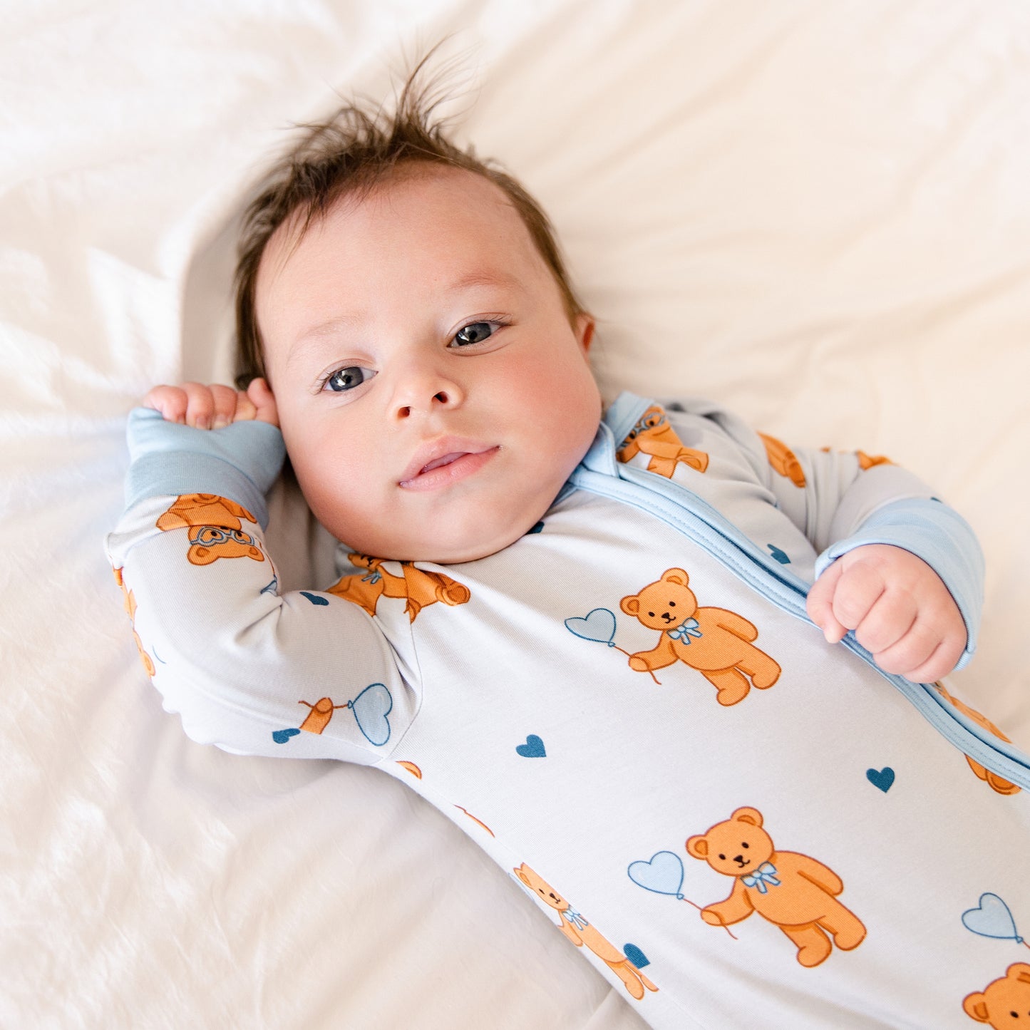 Convertible Footed Romper in Bluebeary