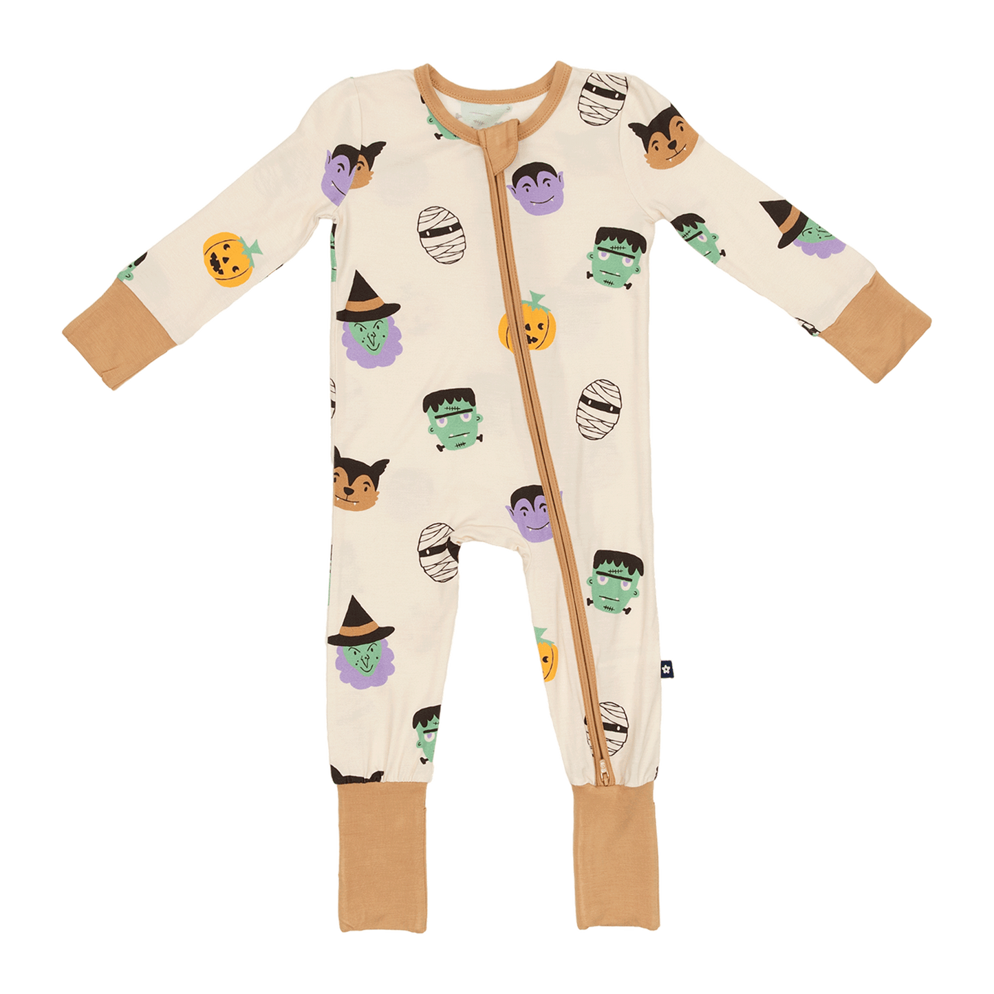 Convertible Footed Romper in Boo Crew