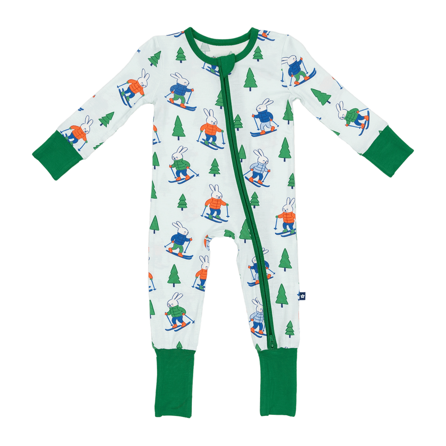 Convertible Footed Romper in Bunny Slopes